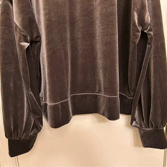 Madewell Women’s Sweater- Velvet Pullover-Long Sleeve-Brown XXL - Picture 11 of 13